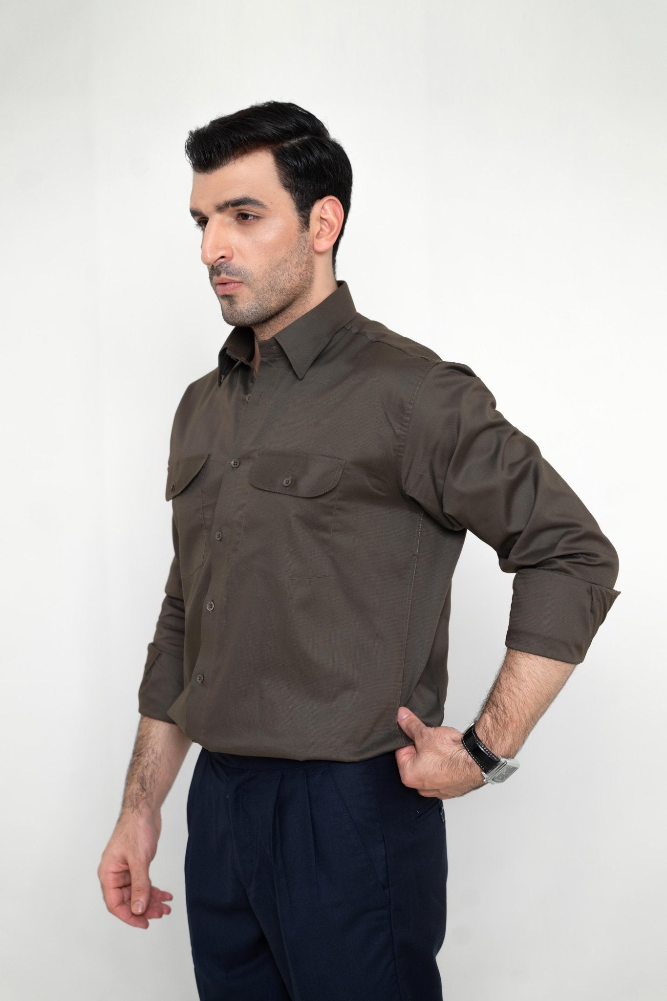 VINTAGE MOSS – Italian Collar Double Pocket ShirtshirtGarderobe Clothing