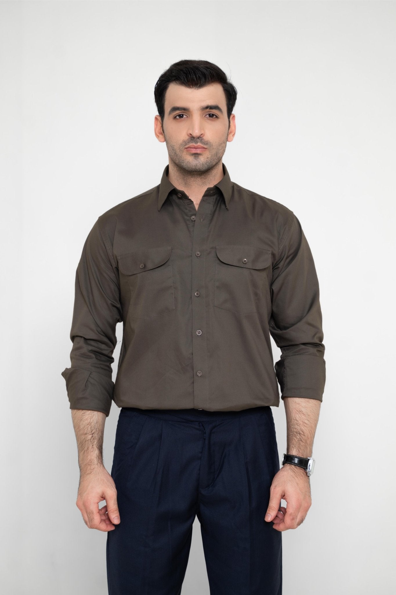 VINTAGE MOSS – Italian Collar Double Pocket ShirtshirtGarderobe Clothing
