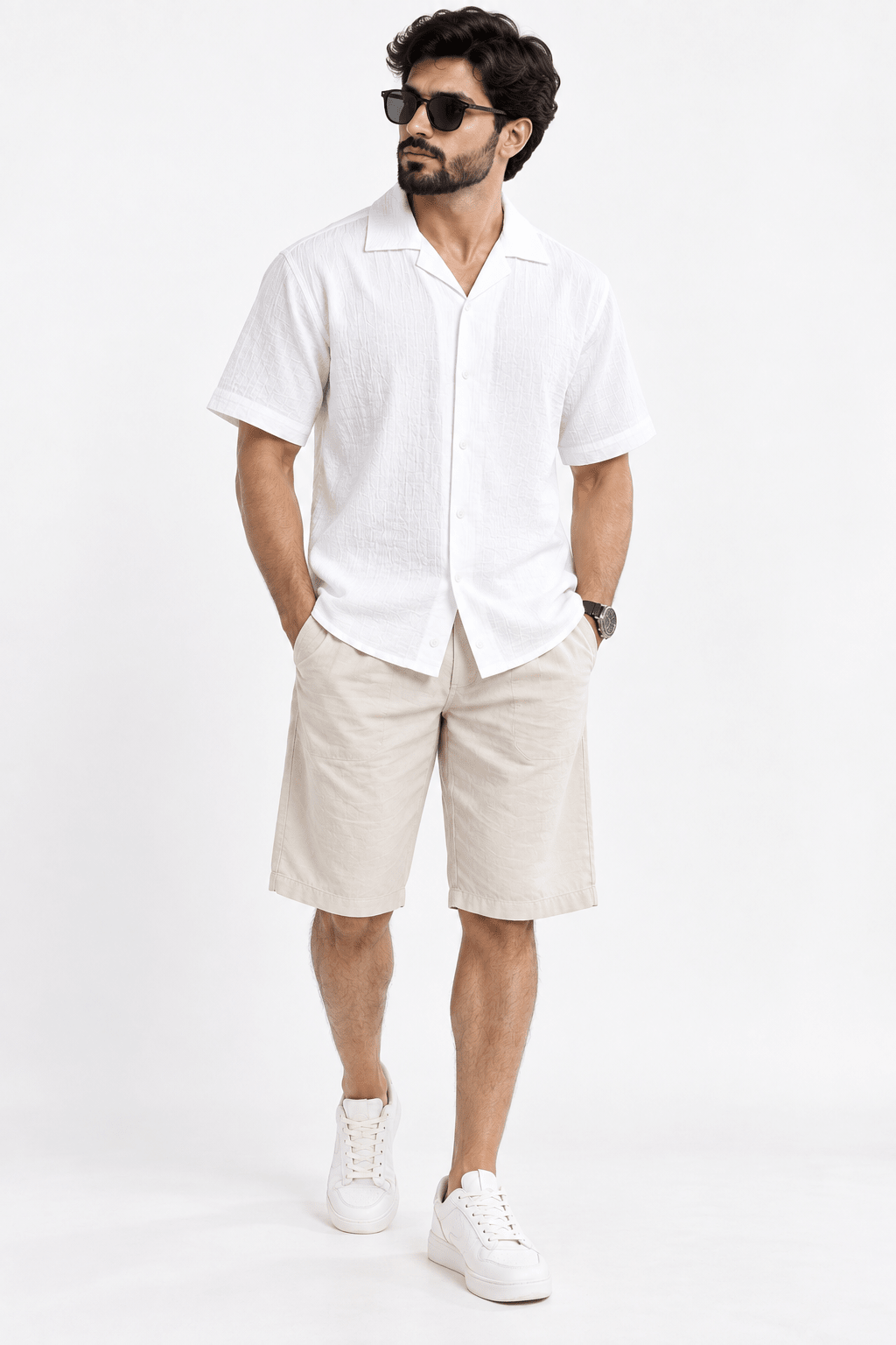 White Beach Shirt - AS Seriescasual shirtGarderobe Clothing