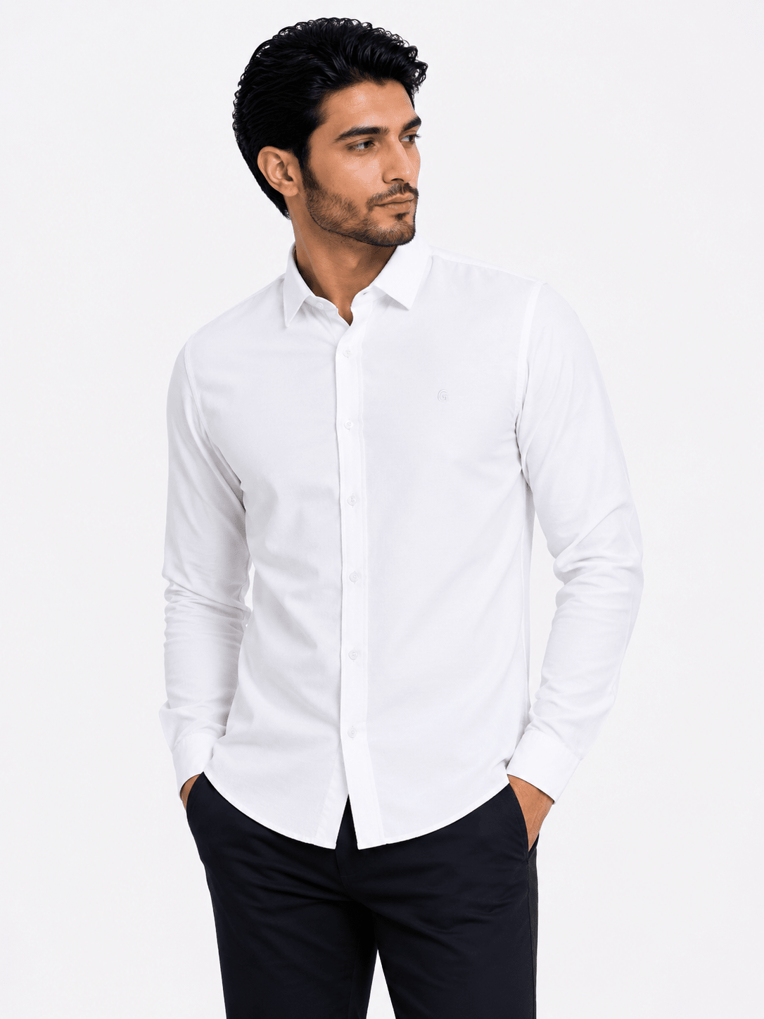 White Casual Shirtcasual shirtGarderobe Clothing