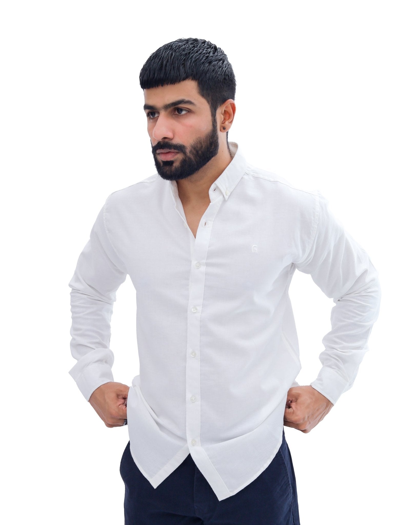 White Casual Shirtcasual shirtGarderobe Clothing