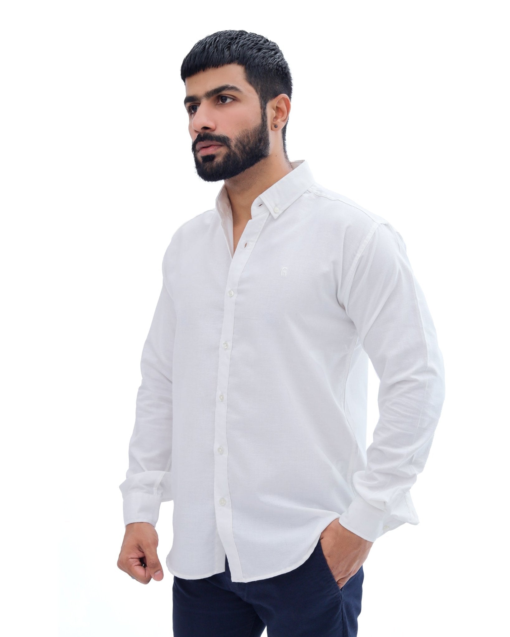 White Casual Shirtcasual shirtGarderobe Clothing