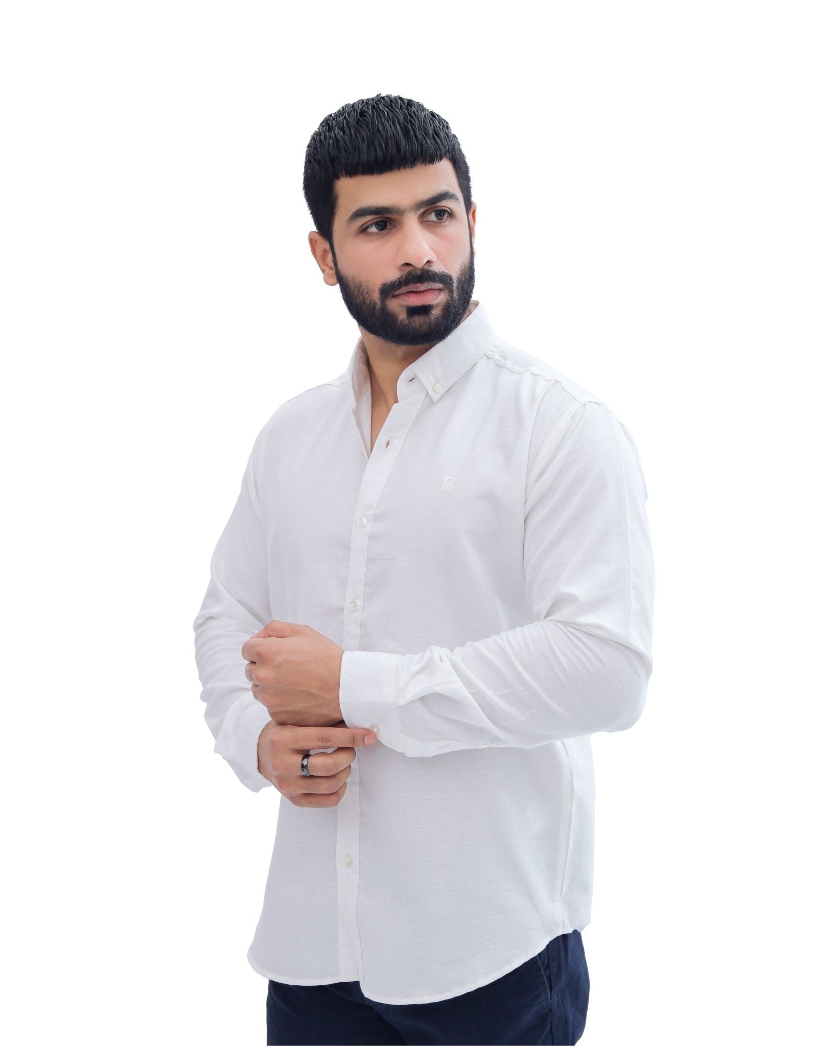 White Casual Shirtcasual shirtGarderobe Clothing