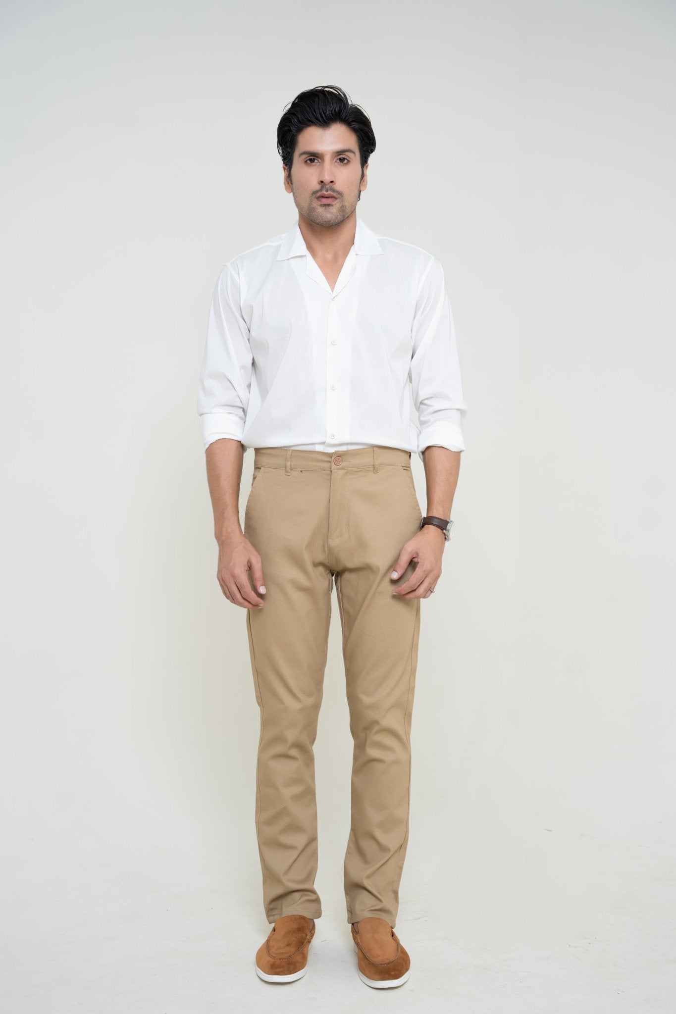 White Cuban Collar ShirtshirtGarderobe Clothing