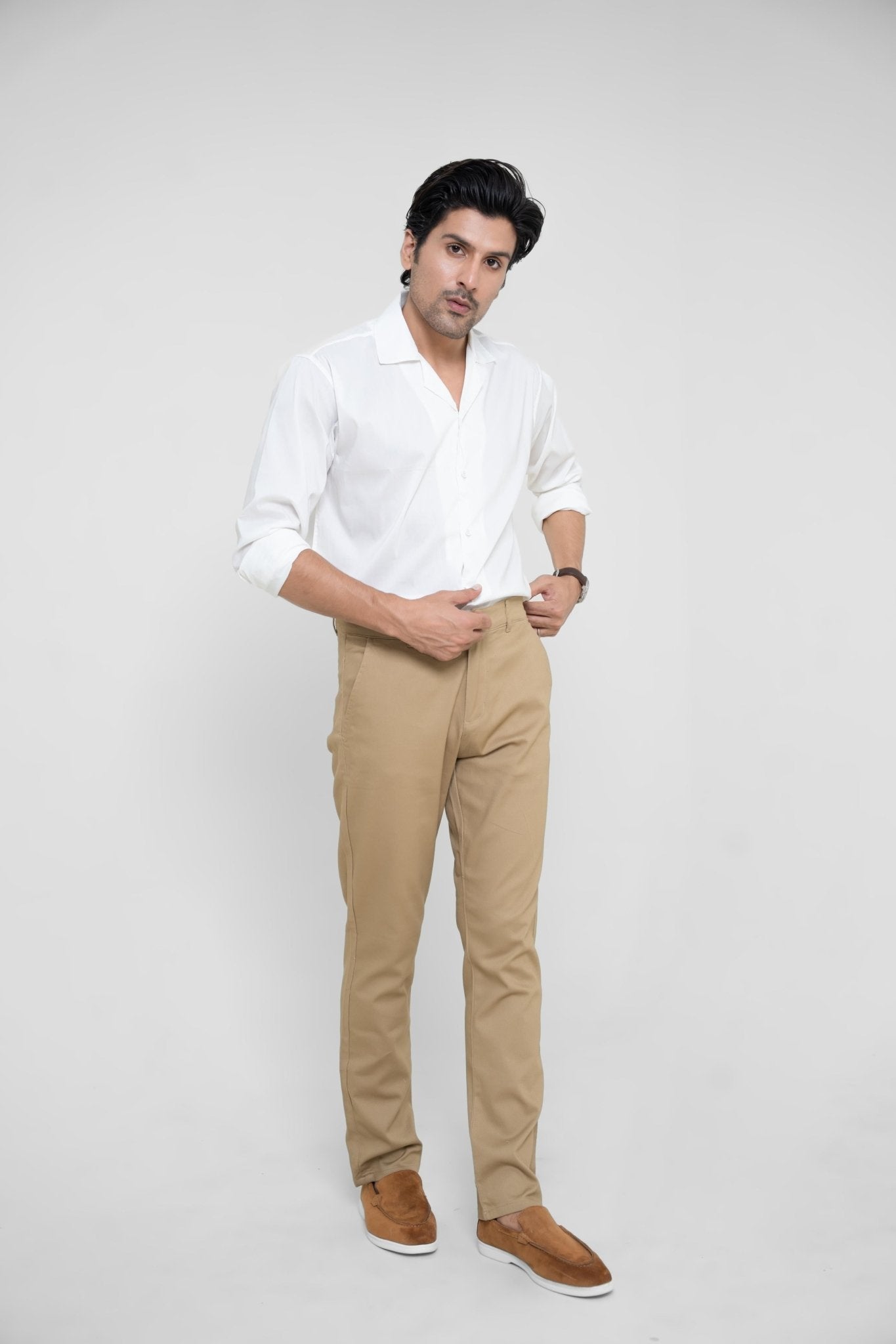 White Cuban Collar ShirtshirtGarderobe Clothing