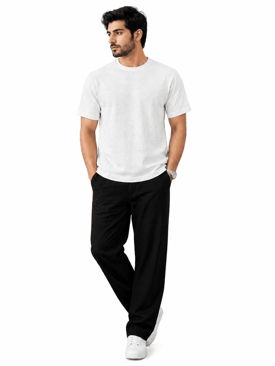 White - Knitted TeeshirtGarderobe Clothing