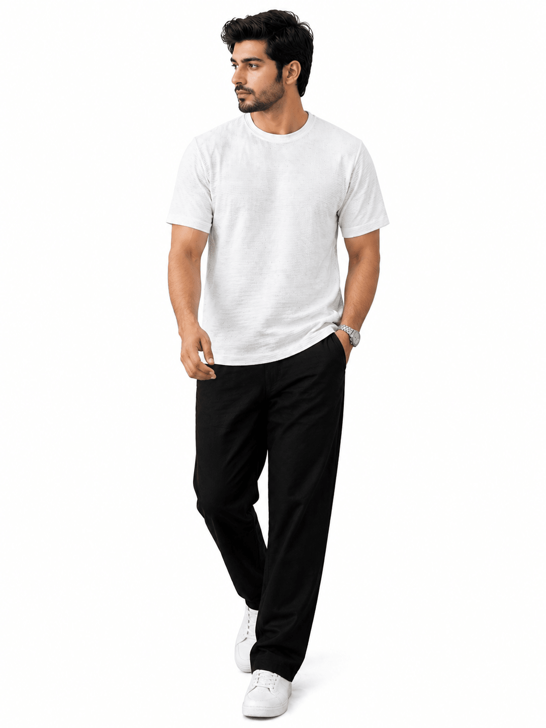 White - Knitted TeeshirtGarderobe Clothing