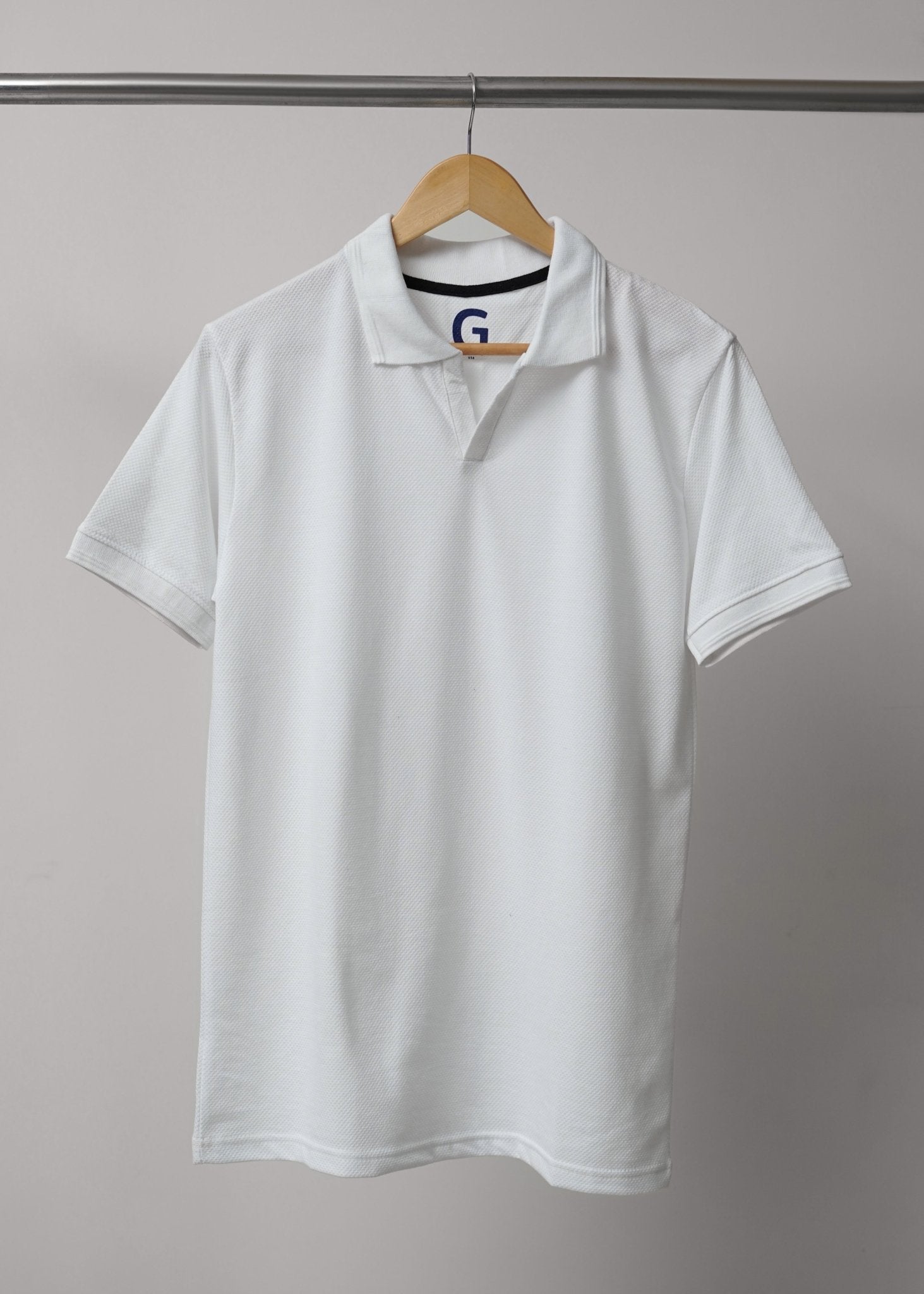 WHITE POLO - Popcorn Polo ShirtGarderobe Clothing