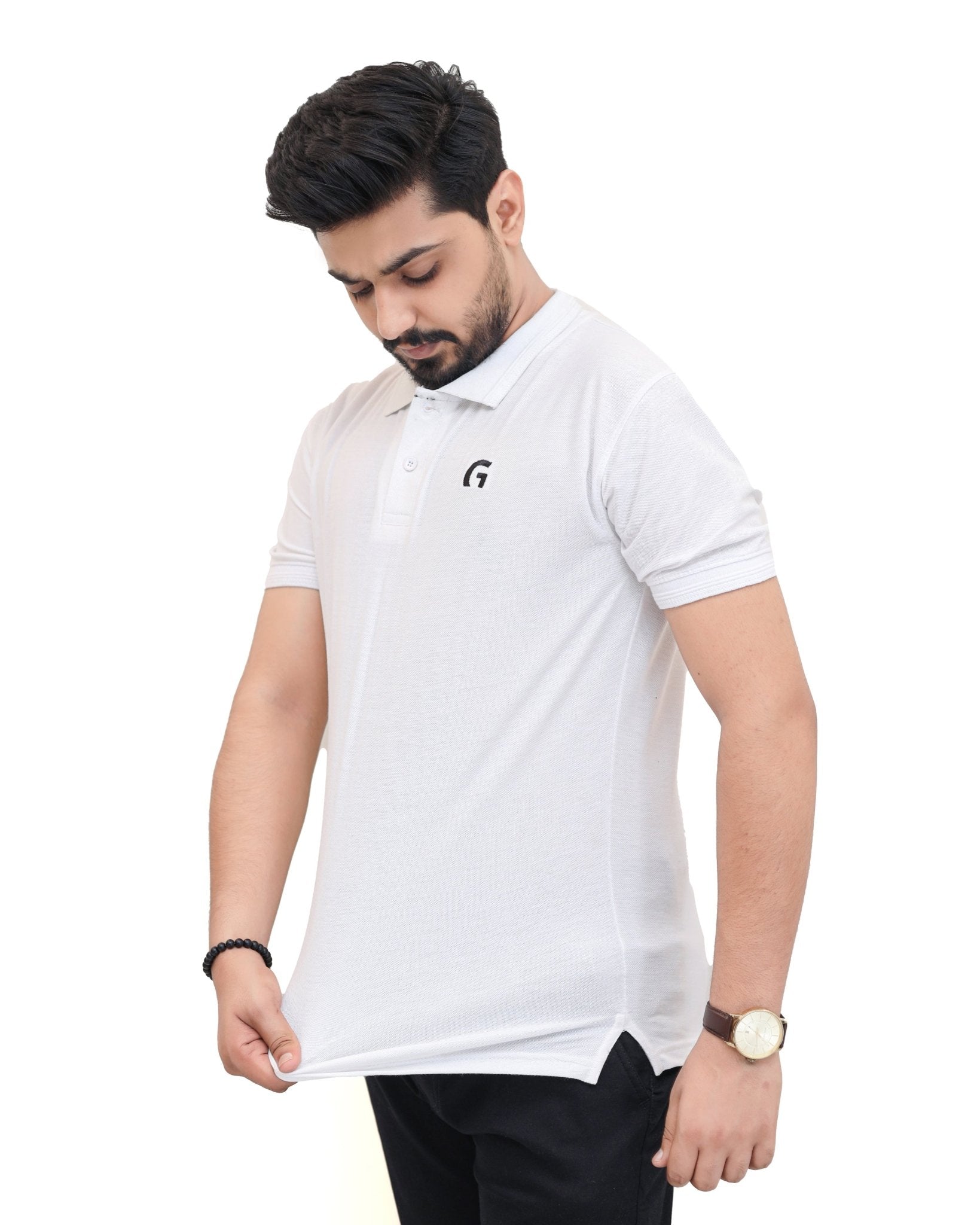 White Polo ShirtGarderobe Clothing