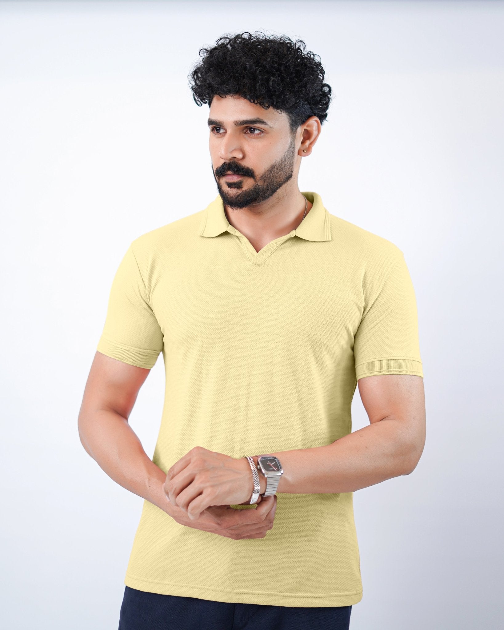 YELLOW POLO - Popcorn Polo ShirtGarderobe Clothing