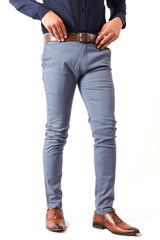 Slate Grey cotton pant - Smart FitPantGarderobe Clothing